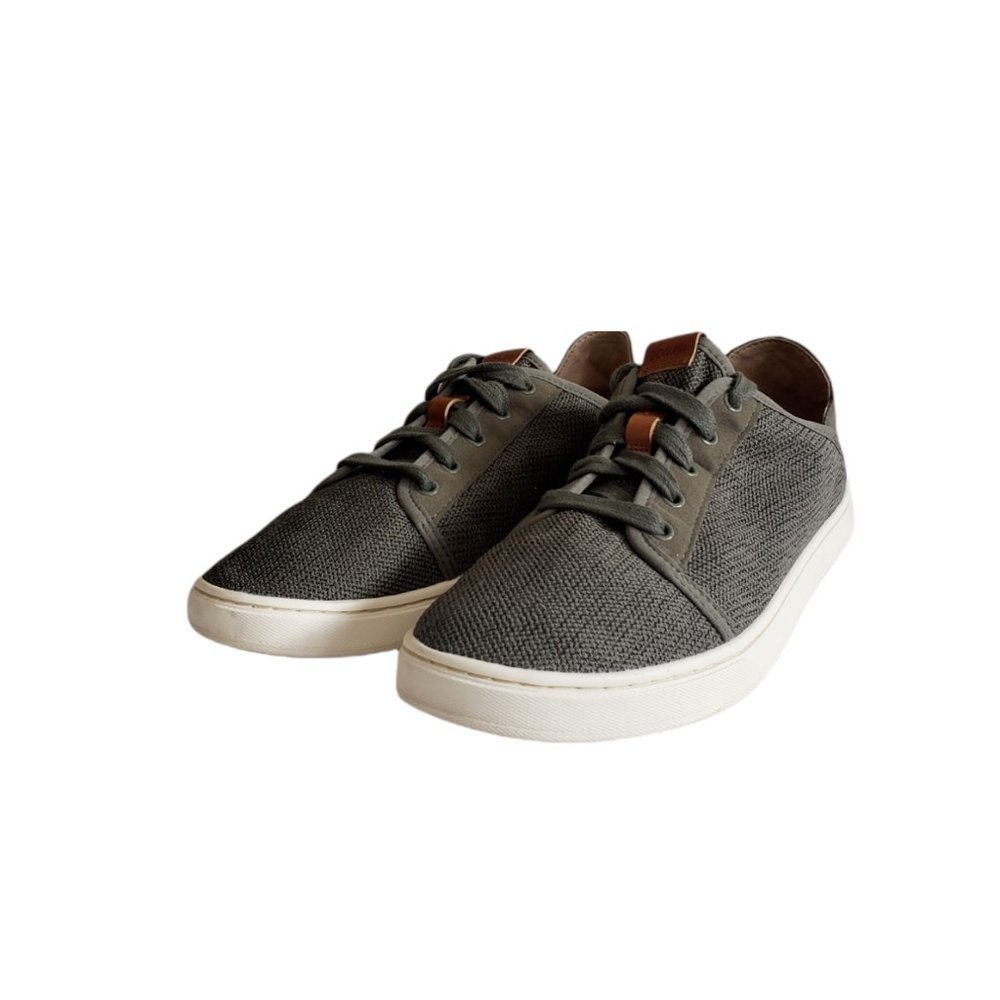 OluKai Pehuea Li Taupe Lace Up Sneakers Shoes Olive Green Women's Size 9.5